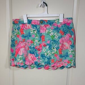 Lilly Pulitzer Floral Women's Skirt with undershirts - Teal, Orange, Pink